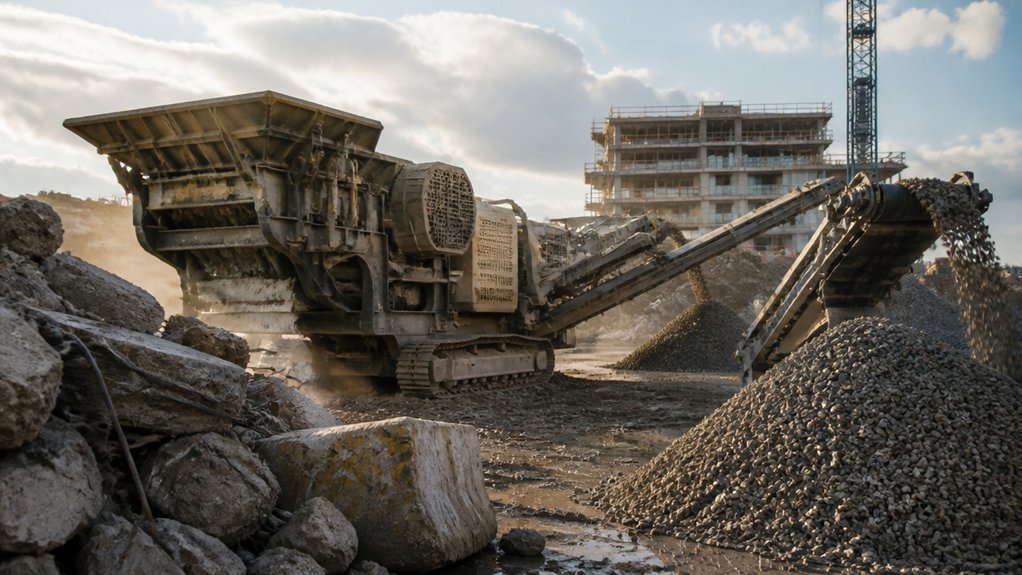 crushers generate recycled aggregates