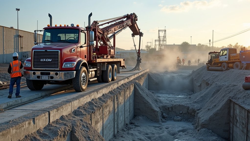 efficient large scale concrete placement
