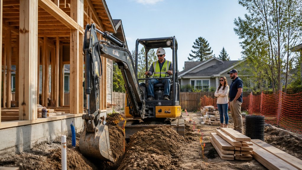 excavator hire for homes