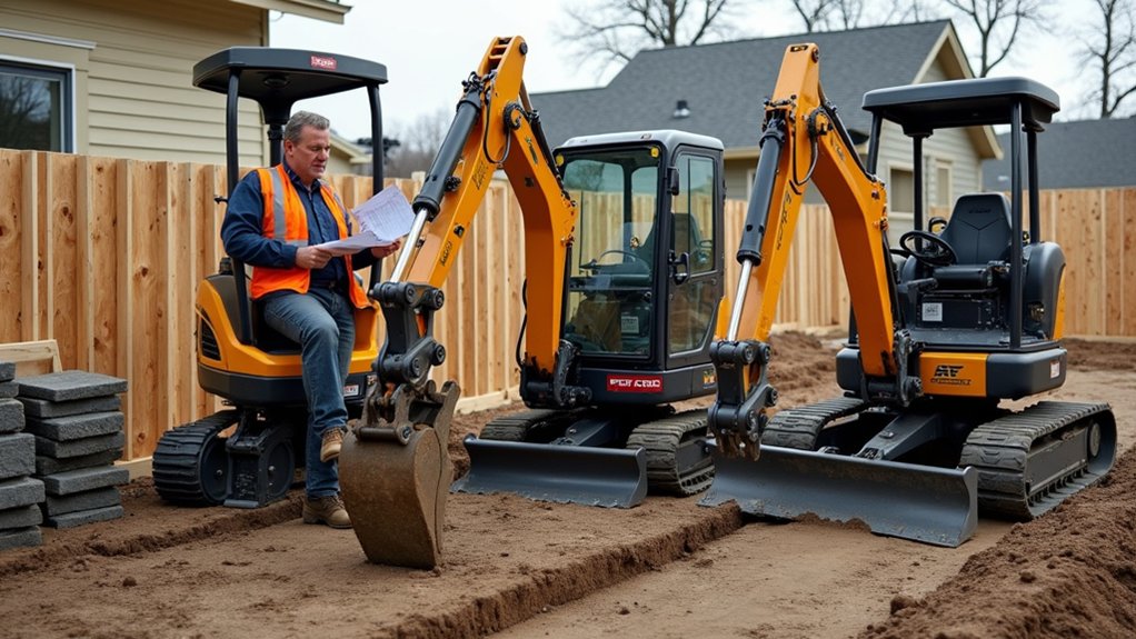 matching digger size and attachments