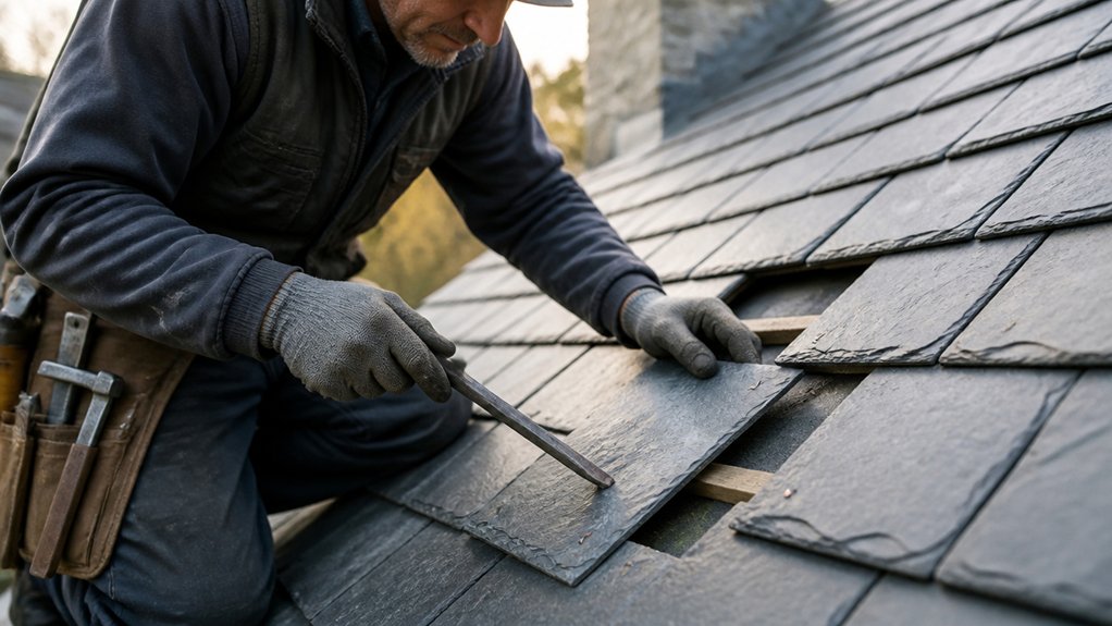 replace damaged slate tiles